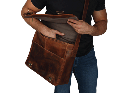 Buffalo Leather Messenger Bag