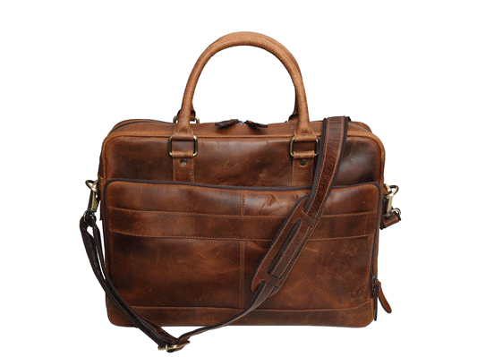 Classic Buffalo Leather Laptop Bag