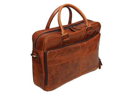 Classic Buffalo Leather Laptop Bag