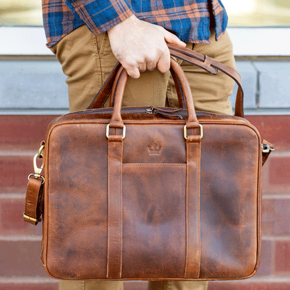 Dalton Slim Buffalo Leather Briefcase