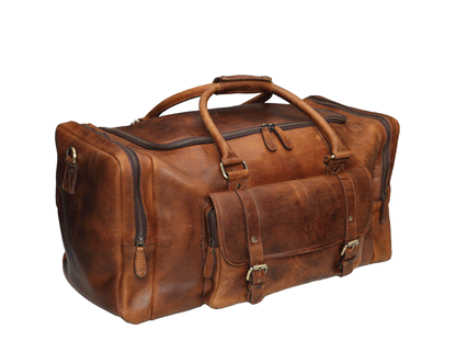 60L Buffalo Leather Travel Bag