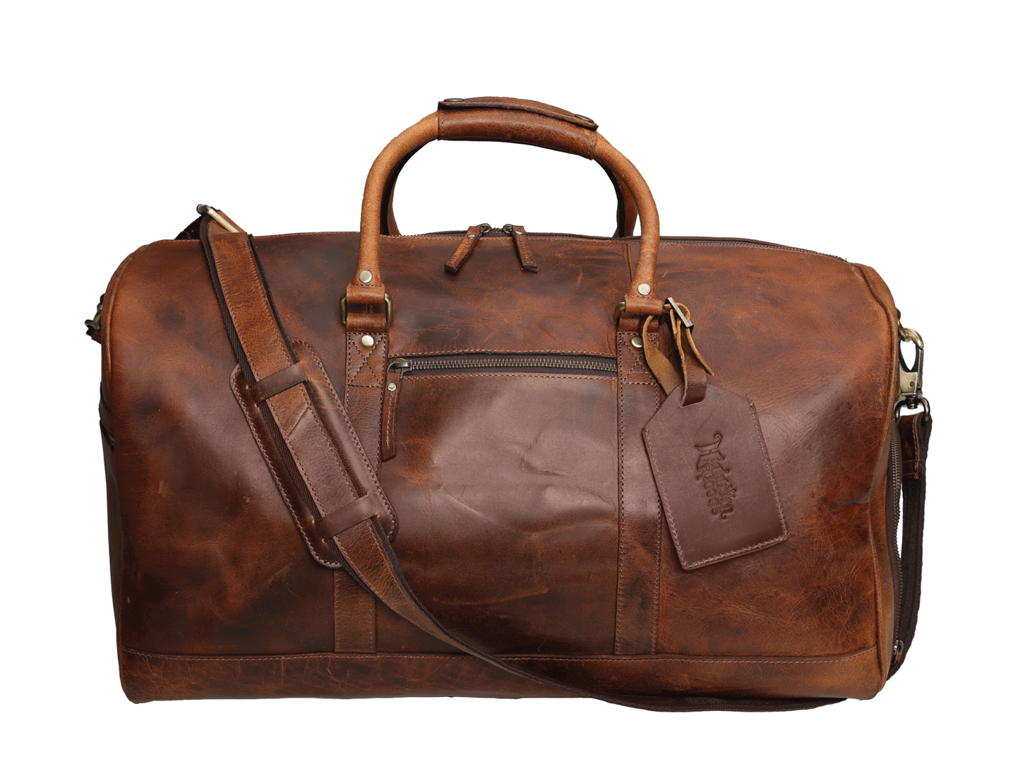 Buffalo Leather Weekender Duffle Bag