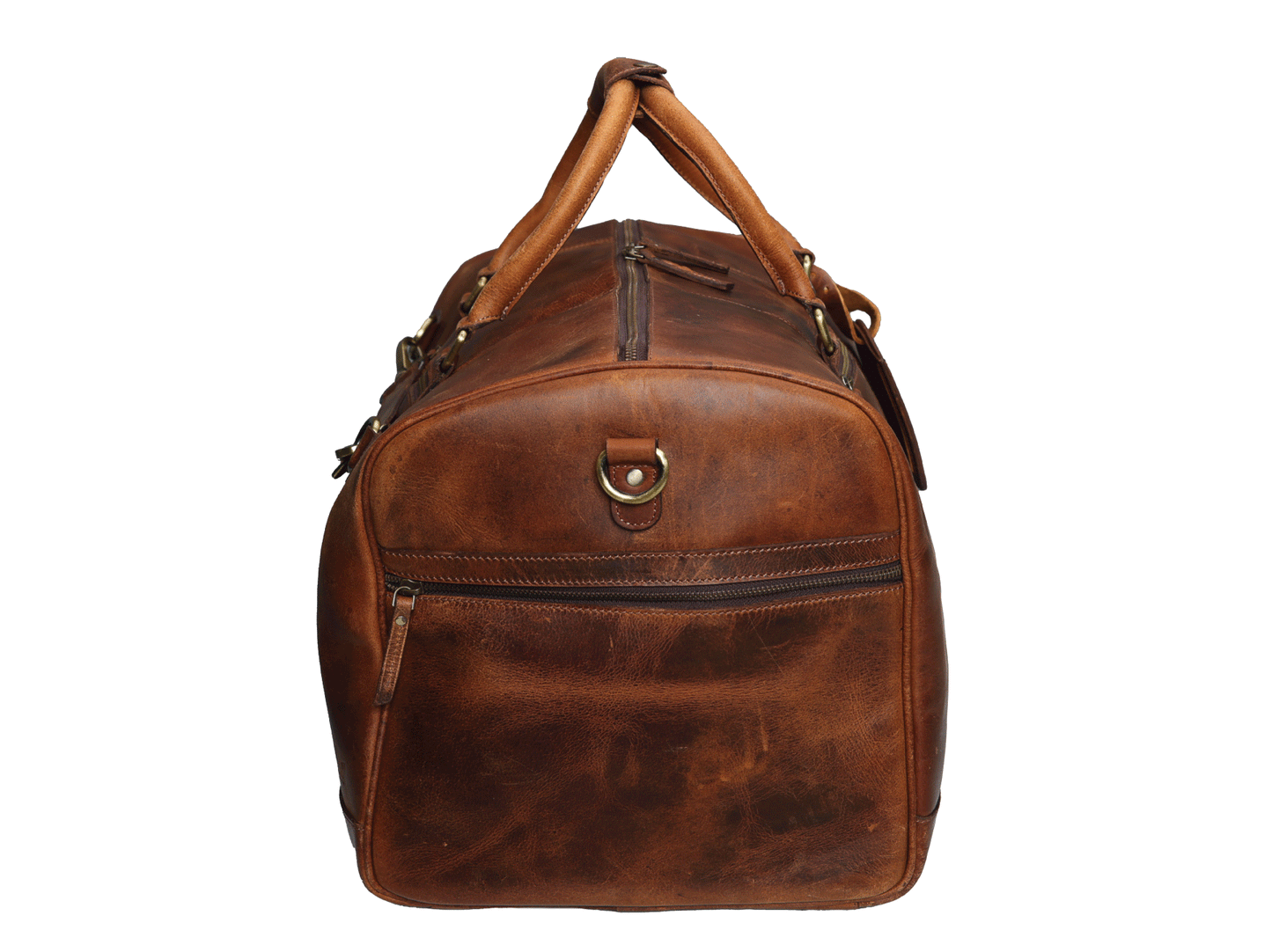 Buffalo Leather Weekender Duffle Bag