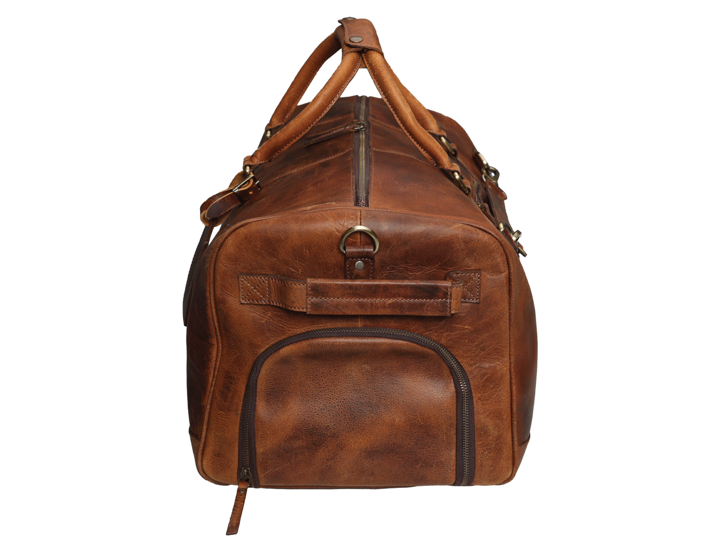 Buffalo Leather Weekender Duffle Bag