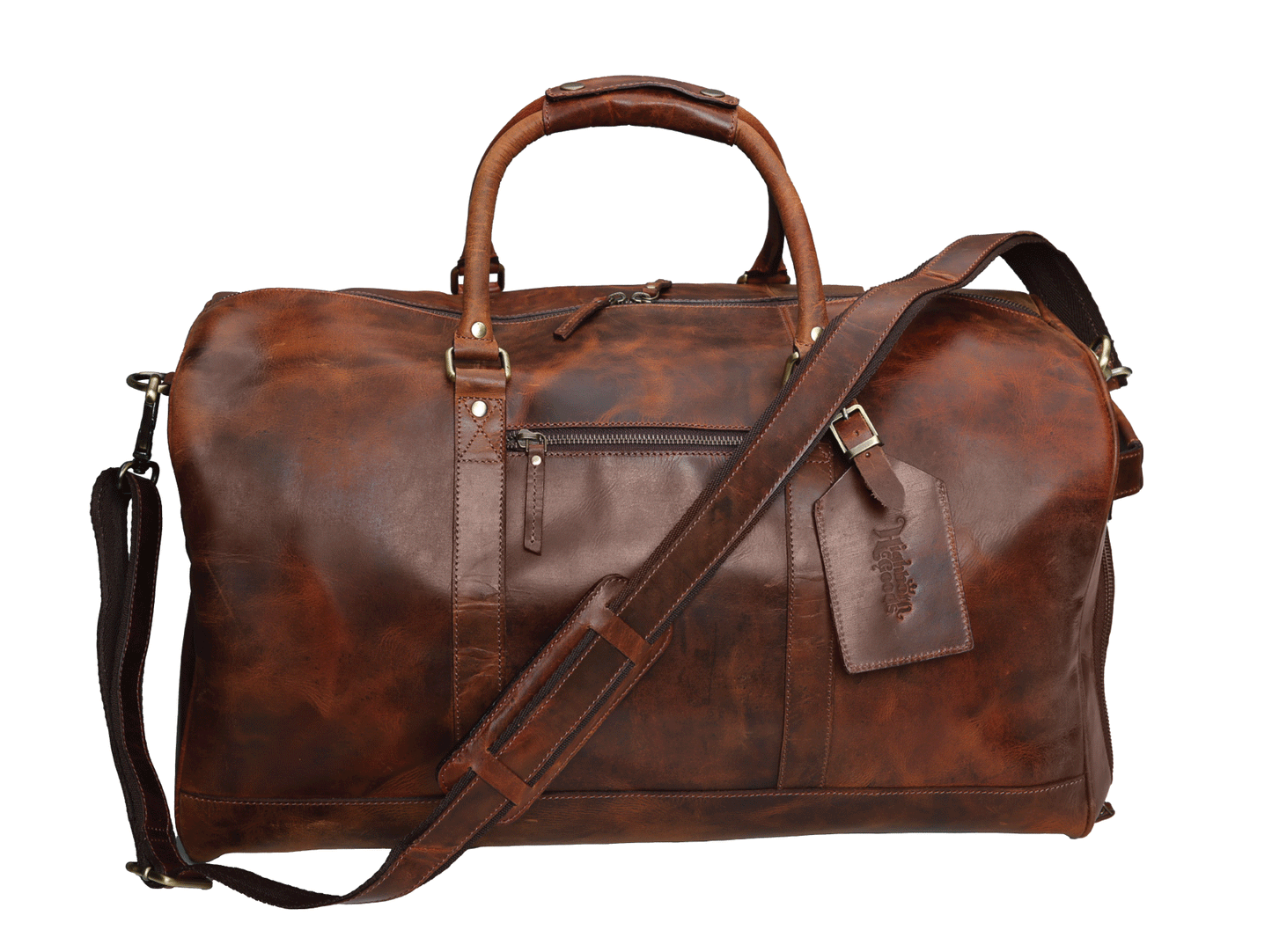 Buffalo Leather Weekender Duffle Bag