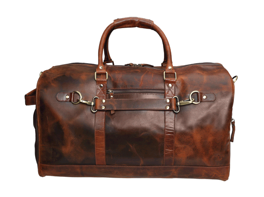 Buffalo Leather Weekender Duffle Bag