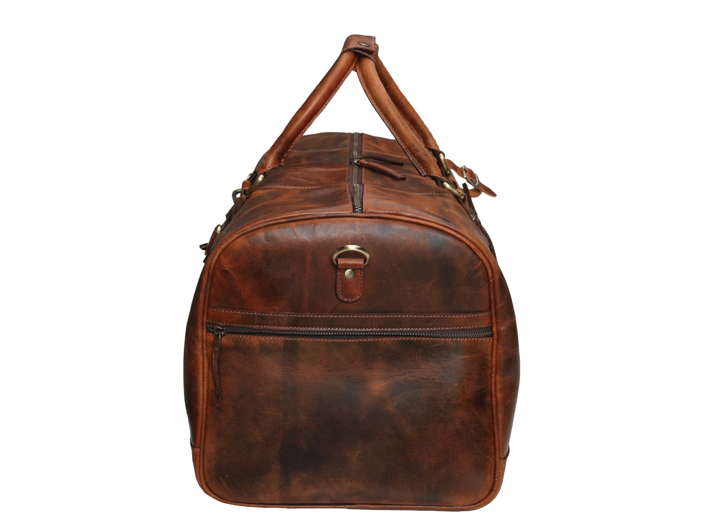 Buffalo Leather Weekender Duffle Bag