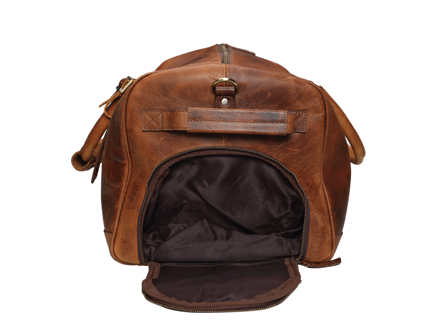 Buffalo Leather Weekender Duffle Bag